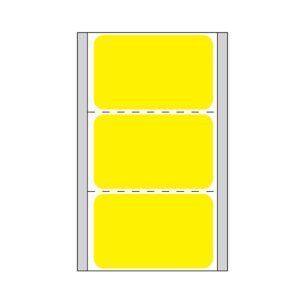Direct Thermal Piggy Back, Individual 1-up 13/16" x 1-11/16" Yellow